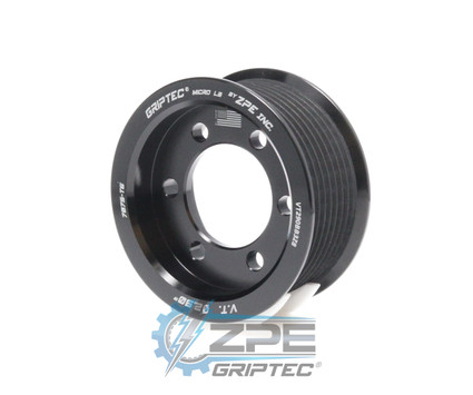 2.90" 8 Rib ZPE GripTec® 2pc Vortech YSi/JT/V3 L3 Black Supercharger Pulley Only VT290BB3Z8 product image