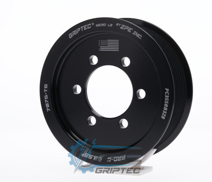 3.55" 8 Rib ZPE GripTec® 2pc ProCharger Standard L3 Black Supercharger Pulley Only PC355BB3Z8 product image