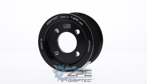 2.75" 10 Rib ZPE GripTec® 2pc Magnuson Heartbeat TVS L3 Black Supercharger Pulley Only HB275BB3ZA product image