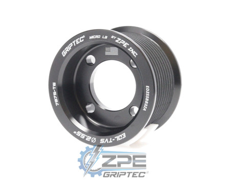 2.55" 10 Rib ZPE GripTec® 2pc Edelbrock TVS L3 Black Supercharger Pulley Only ED255BB3ZA product image