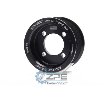 2.80" 10 Rib ZPE GripTec® 2pc Edelbrock TVS L3 Black Supercharger Pulley Only ED280BB3ZA product image