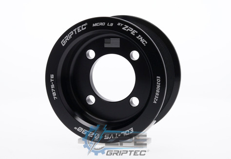 2.90" 10 Rib ZPE GripTec® 2pc Edelbrock TVS L3 Black Supercharger Pulley Only ED290BB3ZA product image