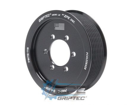 4.125" 8 Rib ZPE GripTec® 2pc ProCharger Standard L3 Black Supercharger Pulley Only PC4125B3Z8 product image
