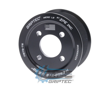 2.90" 10 Rib ZPE GripTec® 2pc Magnuson Dodge Hemi 2650 TVS L3 Black Supercharger Pulley Only MD290BB3ZA product image