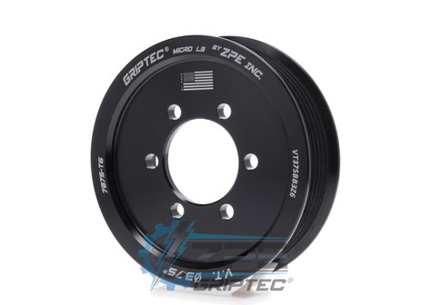 3.75" 6 Rib ZPE GripTec® 2pc Vortech YSi/JT/V3 L3 Black Supercharger Pulley Only VT375BB3Z6 product image