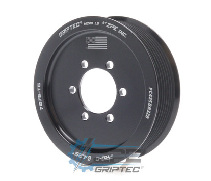4.25" 8 Rib ZPE GripTec® 2pc ProCharger Standard L3 Black Supercharger Pulley Only PC425BB3Z8 product image