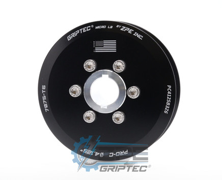 4.125" 6 Rib ZPE GripTec® 2pc ProCharger Standard L3 Black Supercharger Pulley & Hub Kit PC4125B3K6 product image