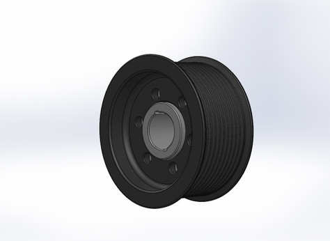 3.90" 10 Rib ZPE GripTec® 2pc ProCharger Standard L3 Black Pulley & Hub Kit