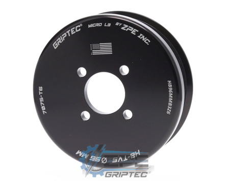 96mm 6 Rib ZPE GripTec® 2pc Magnuson Heartbeat TVS L3 Black Supercharger Pulley Only HB96MMB3Z6 product image