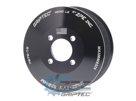 100mm 10 Rib ZPE GripTec® 2pc Magnuson LSA/LT4 2650 TVS L3 Black Supercharger Pulley Only MA100MB3ZA product image