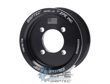 3.20" 8 Rib ZPE GripTec® 2pc Edelbrock TVS L3 Black Supercharger Pulley Only ED320BB3Z8 product image