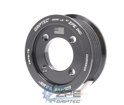 2.65" 6 Rib ZPE GripTec® 2pc Edelbrock TVS L3 Black Pulley Only