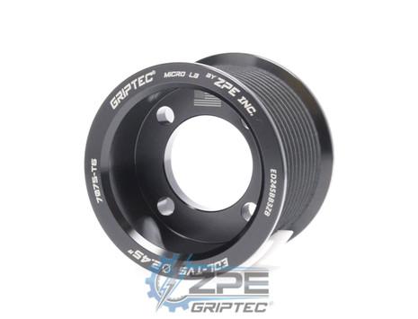 2.45" 11 Rib ZPE GripTec® 2pc Edelbrock TVS L3 Black Supercharger Pulley Only ED245BB3ZB product image
