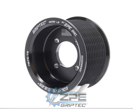 3.25" 12 Rib ZPE GripTec® 2pc Edelbrock TVS L3 Black Supercharger Pulley Only ED325BB3ZC product image