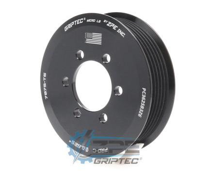 3.625" 6 Rib ZPE GripTec® 2pc ProCharger Standard L3 Black Supercharger Pulley Only PC3625B3Z6 product image