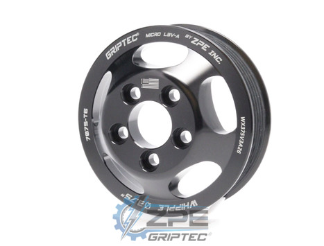 3.75" 6 Rib ZPE GripTec® Whipple 5 Bolt L3V-A Black Supercharger Pulley Only WX375V3AZ6 product image