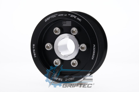 3.25" 10 Rib ZPE GripTec® 2pc ProCharger Standard L3 Black Supercharger Pulley & Hub Kit PC325BB3KA product image