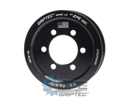 3.375" 6 Rib ZPE GripTec® 2pc Vortech YSi/JT/V3 L3 Black Supercharger Pulley Only VT3375B3Z6 product image