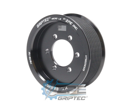 3.625" 8 Rib ZPE GripTec® 2pc Vortech YSi/JT/V3 L3 Black Supercharger Pulley Only VT3625B3Z8 product image