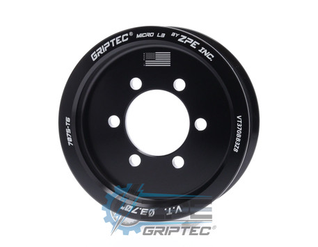 3.70" 8 Rib ZPE GripTec® 2pc Vortech YSi/JT/V3 L3 Black Supercharger Pulley Only VT370BB3Z8 product image