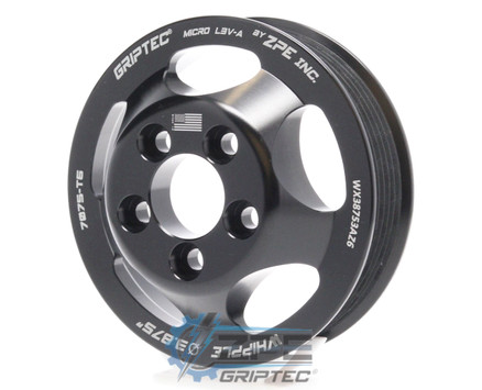 3.875" 6 Rib ZPE GripTec® Whipple 5 Bolt L3V-A Black Supercharger Pulley Only WX38753AZ6 product image