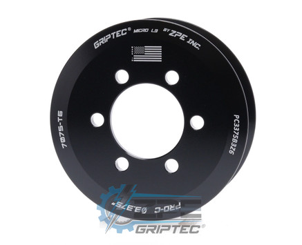3.375" 6 Rib ZPE GripTec® 2pc ProCharger Standard L3 Black Supercharger Pulley Only PC3375B3Z6 product image