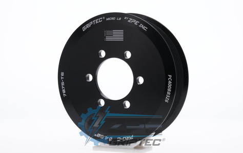 4.00" 6 Rib ZPE GripTec® 2pc ProCharger Standard L3 Black Supercharger Pulley Only PC400BB3Z6 product image