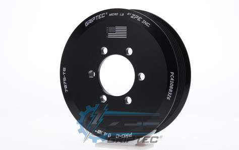 4.10" 6 Rib ZPE GripTec® 2pc ProCharger Standard L3 Black Supercharger Pulley Only PC410BB3Z6 product image
