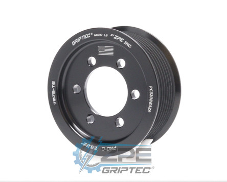 3.20" 8 Rib ZPE GripTec® 2pc ProCharger Standard L3 Black Supercharger Pulley Only PC320BB3Z8 product image