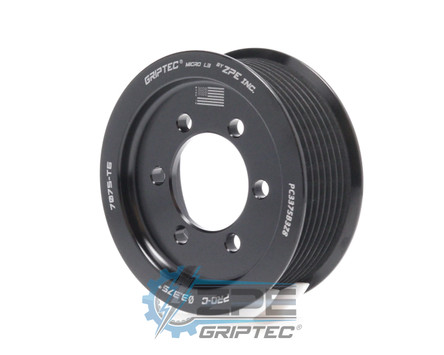 3.375" 8 Rib ZPE GripTec® 2pc ProCharger Standard L3 Black Supercharger Pulley Only PC3375B3Z8 product image