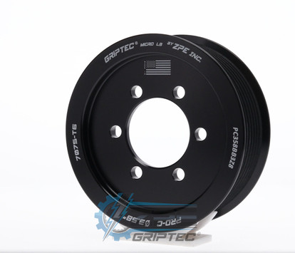 3.58" 8 Rib ZPE GripTec® 2pc ProCharger Standard L3 Black Supercharger Pulley Only PC358BB3Z8 product image