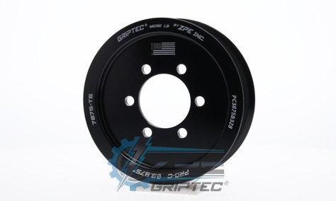 3.875" 8 Rib ZPE GripTec® 2pc ProCharger Standard L3 Black Supercharger Pulley Only PC3875B3Z8 product image