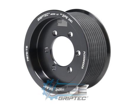 3.50" 10 Rib ZPE GripTec® 2pc ProCharger Standard L3 Black Supercharger Pulley Only PC350BB3ZA product image