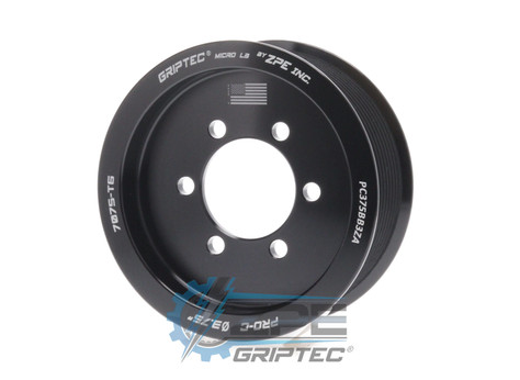 3.75" 10 Rib ZPE GripTec® 2pc ProCharger Standard L3 Black Supercharger Pulley Only PC375BB3ZA product image