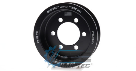 3.375" 6 Rib ZPE GripTec® 2pc ProCharger Offset L3 Black Supercharger Pulley Only PF3375B3Z6 product image