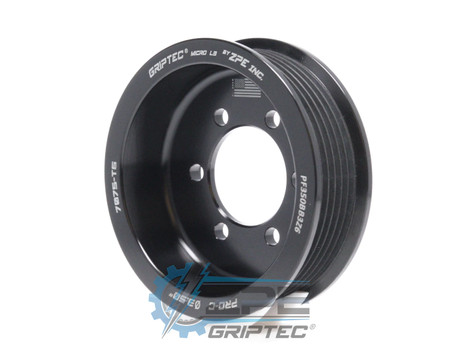 3.50" 6 Rib ZPE GripTec® 2pc ProCharger Offset L3 Black Supercharger Pulley Only PF350BB3Z6 product image
