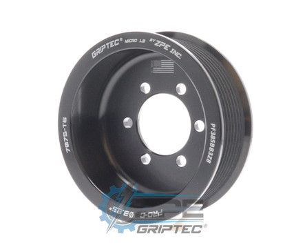 3.85" 8 Rib ZPE GripTec® 2pc ProCharger Offset L3 Black Supercharger Pulley Only PF385BB3Z8 product image
