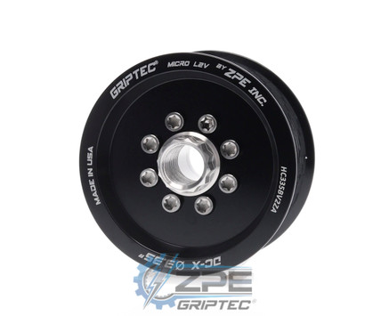 3.35" 10 Rib ZPE GripTec® 2pc Hellcat L2V Black Supercharger Pulley & Hub Kit HC335BV2KA product image