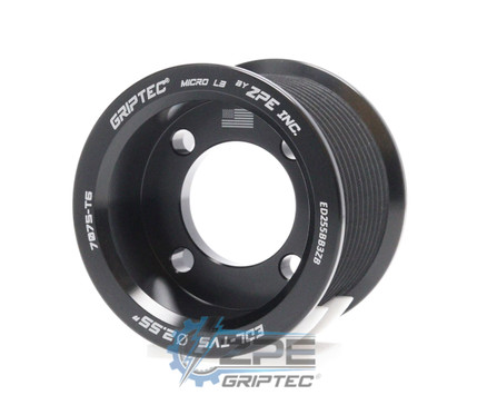 2.55" 11 Rib ZPE GripTec® 2pc Edelbrock TVS L3 Black Supercharger Pulley Only ED255BB3ZB product image