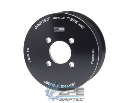 3.50" 8 Rib ZPE GripTec® 2pc Magnuson Heartbeat TVS L3 Black Supercharger Pulley Only HB350BB3Z8 product image