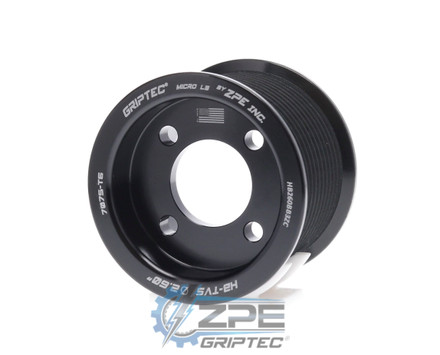 2.60" 12 Rib ZPE GripTec® 2pc Magnuson Heartbeat TVS L3 Black Supercharger Pulley Only HB260BB3ZC product image