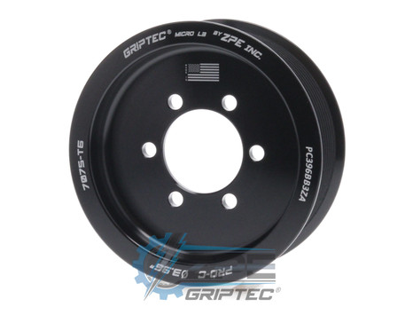 3.96" 10 Rib ZPE GripTec® 2pc ProCharger Standard L3 Black Supercharger Pulley Only PC396BB3ZA product image