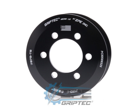 3.05" 6 Rib ZPE GripTec® 2pc ProCharger Standard L3 Black Supercharger Pulley Only PC305BB3Z6 product image