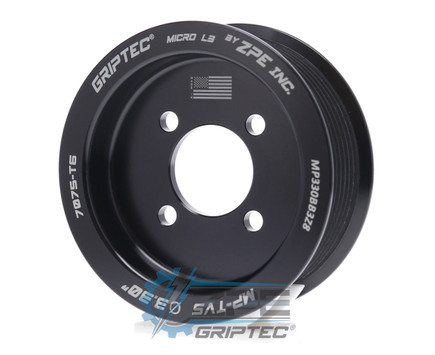 3.30" 8 Rib ZPE GripTec® 2pc Magnuson TVS L3 Black Supercharger Pulley Only MP330BB3Z8 product image