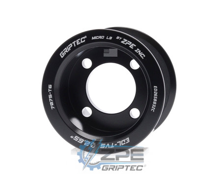 2.65" 12 Rib ZPE GripTec® 2pc Edelbrock TVS L3 Black Supercharger Pulley Only ED265BB3ZC product image