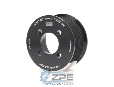 2.60" 8 Rib ZPE GripTec® 2pc Magnuson Heartbeat TVS L3 Black Pulley Only