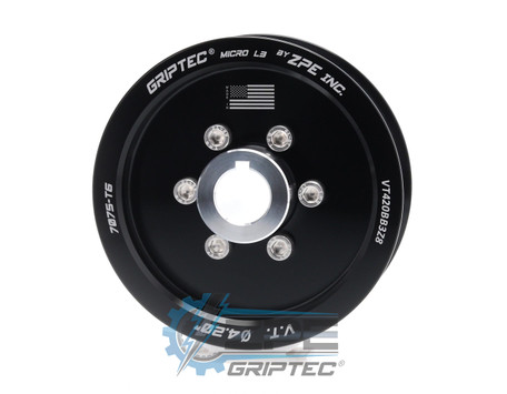 4.20" 8 Rib ZPE GripTec® 2pc Vortech YSi/JT/V3 L3 Black Supercharger Pulley & Hub Kit VT420BB3K8 product image
