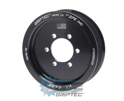 4.20" 8 Rib ZPE GripTec® 2pc Vortech YSi/JT/V3 L3 Black Supercharger Pulley Only VT420BB3Z8 product image