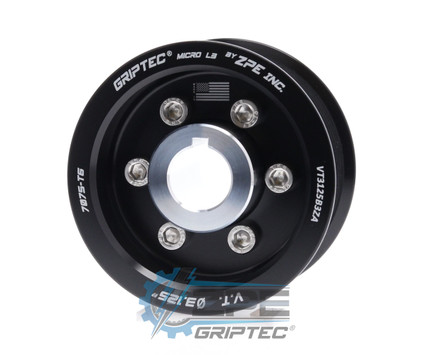 3.125" 10 Rib ZPE GripTec® 2pc Vortech YSi/JT/V3 L3 Black Supercharger Pulley & Hub Kit VT3125B3KA product image