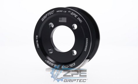 2.625" 6 Rib ZPE GripTec® 2pc Edelbrock TVS L3 Black Pulley Only